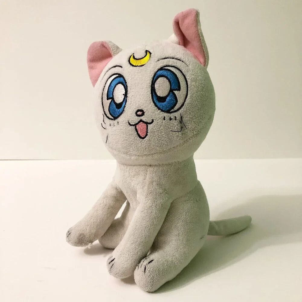 Sailor Moon Artemis Sitting Plush Doll 8 Inch Tall Stuffed Toy Stains Flaws
